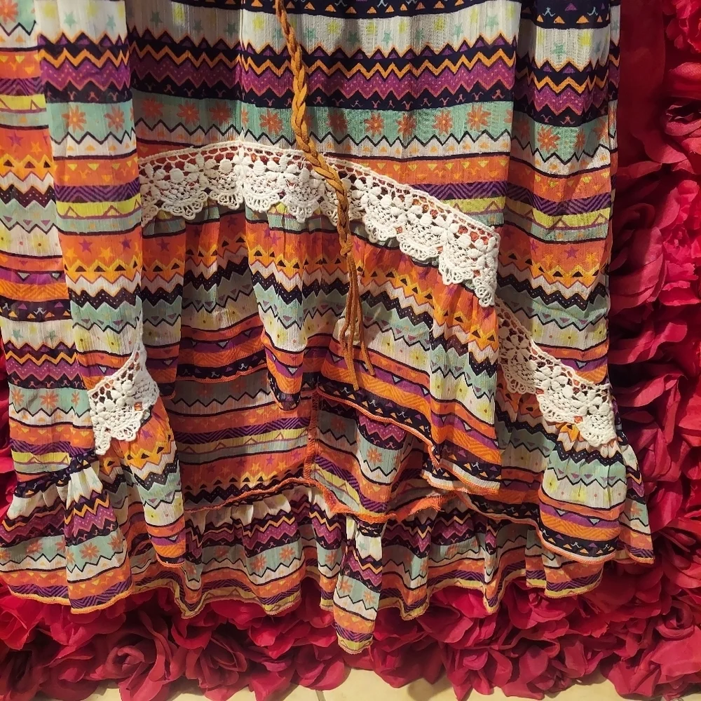 D-Signed 💥 Disney Girls NWT 💥 Size M 10/12 Tribal High/Low maxi skirt